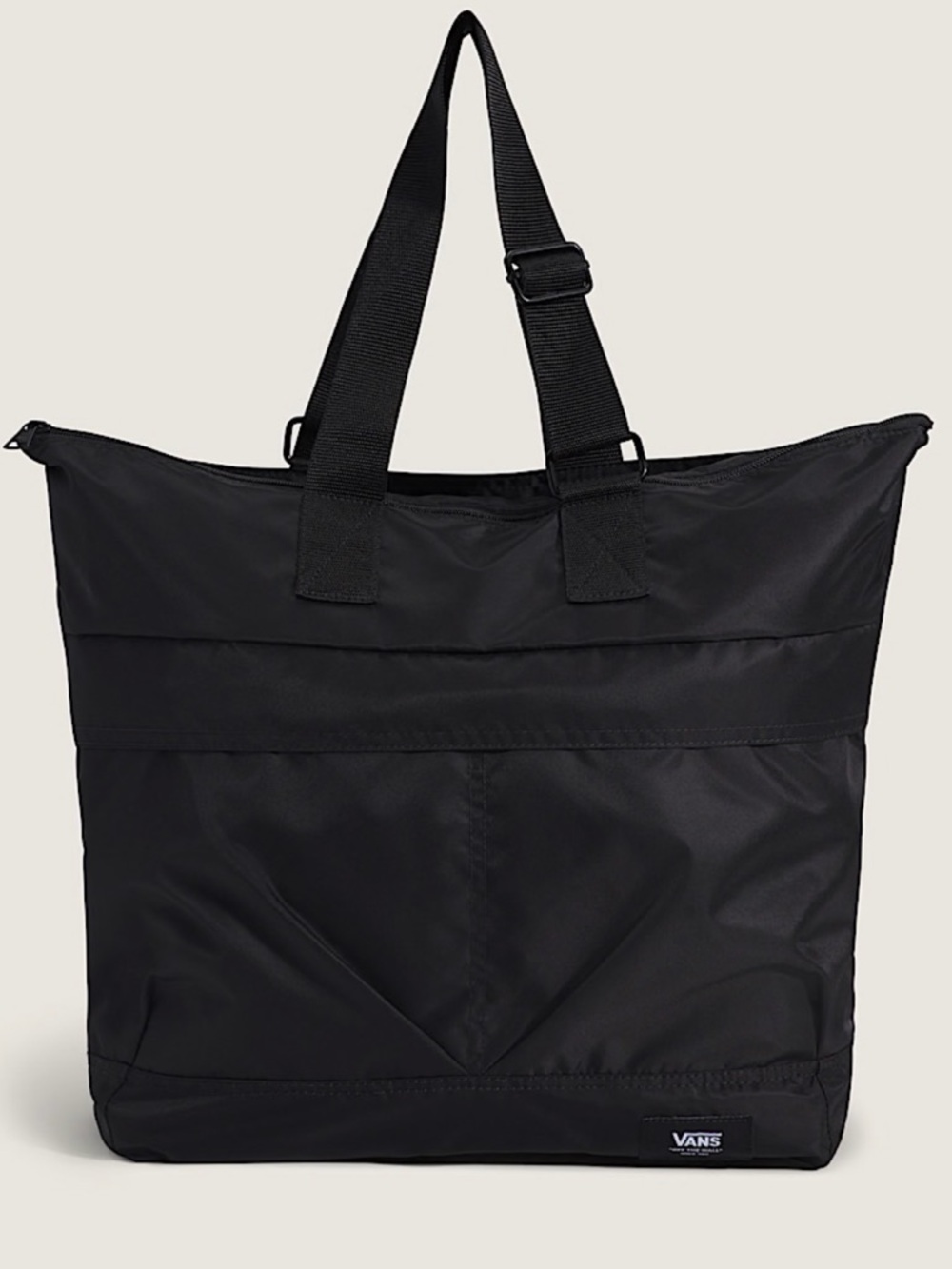 Vans brand new  Black Nylon Daily Backpack Convertible Zip-Top Tote